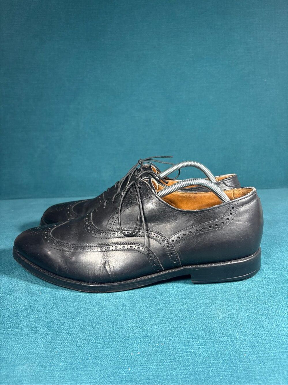 Allen Edmonds Chester Black Leather Wingtip Brogue Oxfords Men's Size 10.5 C